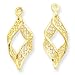 14k Polished Filigree Swirl Earrings Jackets title=