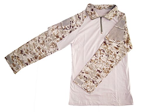DLP Tactical Gen 3 Long Sleeve Combat Shirt (Digital Desert AOR1, X-Large)