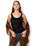 Azuri Silk Chiffon Wrap - 110 Colors, Cinnamon