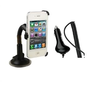 iphone 4 4g, 4s car dedicated mount screen cradle holder with Full 360 Degrees Rotation + car charger for iphone 4, 4g, 4s, iphone 4 car kit, iphone 4 car accessories, iphone 4 car charger and holder