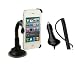 iphone 4 4g, 4s car dedicated mount screen cradle holder with Full 360 Degrees Rotation + car charger for iphone 4, 4g, 4s, iphone 4 car kit, iphone 4 car accessories, iphone 4 car charger and holder