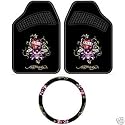 Ed Hardy Love Kills Slowly Floor Mats & Steering Wheel Cover 3-pc Set