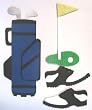 Westrim Paper Bliss Adhesive Embellishments, Golf 4/Package