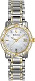 Bulova Women's 98R107 Silver Stainless-Steel Quartz Watch with Mother-Of-Pearl Dial