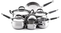 Prestige Cuisine Stainless Steel Cookware Saucepan Set, 6 Piece