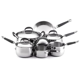 Prestige Cuisine Stainless Steel Cookware Saucepan Set, 6 Piece