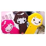 BDS - Cute Cartoon (Girl - Yellow) Earphone Winder / Cord Manager / Cable Winder + One Free Smart Wrap Silicone Rubber Earphone/earbud Cord Manager Cable Winder Wrap Reel
