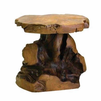 Small Sierra Side Table (Teak) (18H x 17W x 14D)