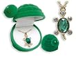 TURTLE Crystal Pendant Necklace in Turtle Gift Box
