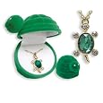 TURTLE Crystal Pendant Necklace in Turtle shaped Gift Box