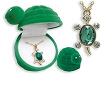 TURTLE Crystal Pendant Necklace in Turtle Gift Box!
