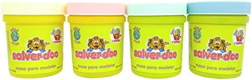 Non-Toxic Play Dough Pastel Colors: Yellow, Pink, Green and Blue - Food Grade Ingredients
