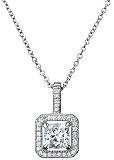 Crislu Square Micro Pave Pendant (1.57 cttw)