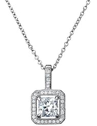 Crislu Square Micro Pave Pendant (1.57 cttw)