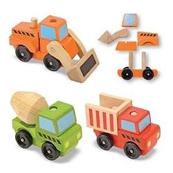 MELISSA & DOUG STACKING CONSTRUCTION VEHICLES