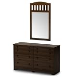 South Shore Popular Collection 6-Drawer Double Dresser, Moka