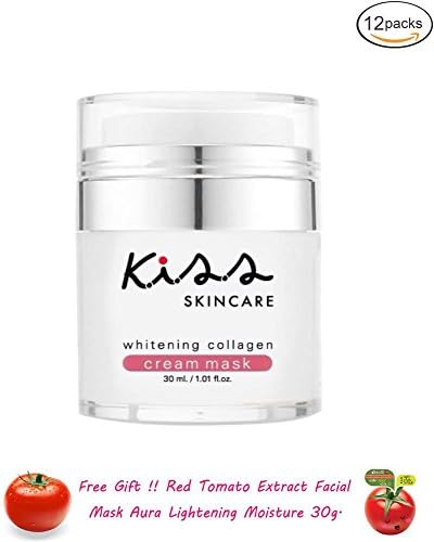 12 X K.i.s.s Whitening Collagen Cream Mask 30 Ml.