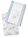 SwaddleDesigns Baby Burpies, Set of 2 Cotton Burp Cloths, Morning Sky Elephant and Chickies