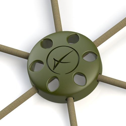 Tribe One LP Series PackNet Shock Cord with PackTech Attachment System (Green Hub/Desert Tan Shockcord)