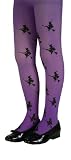 Girls Purple Glitter Witch Tights