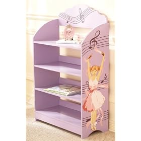 36 Children's Dancing Ballerina Music Lavender Bookcase by CC Home Furnishings