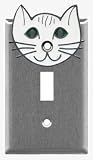 Review Ahlers Designs  / white cat single switch plate