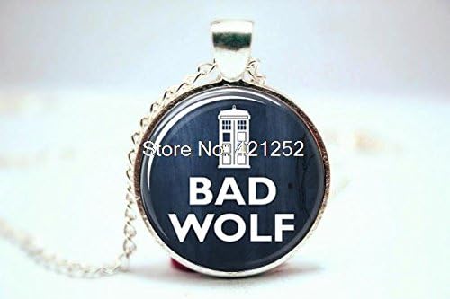 Pretty Lee 2015 Fashion Bad Wolf Doctor Who Necklace Rose Tyler Captain Jack Harkness Glass Photo Cabochon Necklace Christmas gift