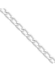4.3mm, Sterling Silver, Open Link Chain, 24 inch