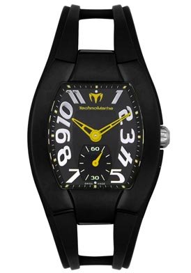 Women's Butterfly PVD Black Rubber Black Dial