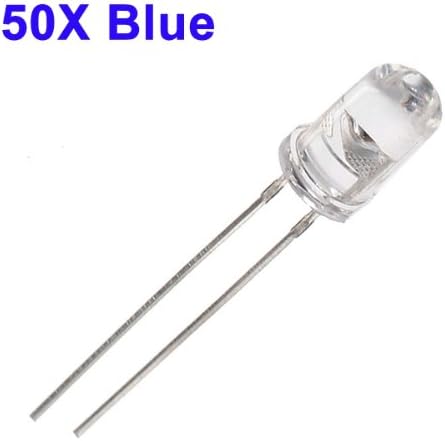 50pcs 5mm 3000-6000mcd LED Bright Decoration Torch Toy Light Blue