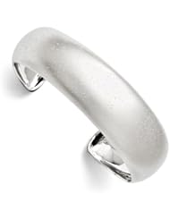 Leslies Sterling Silver Rhodium-plated Radiant Essence Cuff Bangle