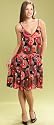 Juniors Sleeveless Red Print Summer Casual Dress
