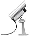 (3 Pack) Outdoor Fake, Dummy Security Surveillance Camera with Blinking, Flashing Light (Silver)