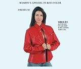 Women's Butter Soft Stylish Shirt in Red Leather