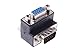 SMAKN 90 15-pin VGA Male to Female M/f Right Angle Adapter