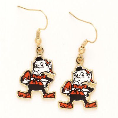 Cleveland Browns Brownie Elf Dangle Earrings