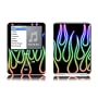 Rainbow Neon Flames Design Protective Decal Skin Sticker for Apple iPod nano 3G (3rd Generation) 4GB/ 8GB Player