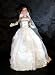 Elegant Yellow Wedding Gown w/ Pink Flowers, Handmade to Fit the Barbie Sized Doll