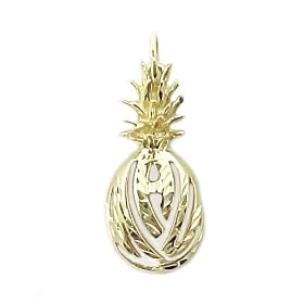 Maui Pineapple Pendant in 14K Yellow Gold