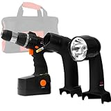 Tooluxe 3-Piece 24-Volt Cordless Drill, Air Inflator and Flashlighht Set, Nylon Carrying Bag Included