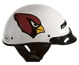 Brogies Bikewear White Medium NFL Arizona Cardinals Motorcycle Half Helmet