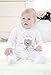 BABE MAPS Unisex Baby's Long Sleeve Footie 100% Cotton (12 Months, I Am Your Bear) Newborn Footed Onesie