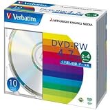 三菱化学メディア｜三菱化学メディア DVD-RW 4.7GB PCデータ用 4倍速対応 10枚スリムケース入り シルバーディスク DHW47Y10V1