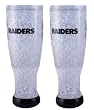 Oakland Raiders 2 Pack 16 oz Crystal Pilsner Glasses - NFL Football