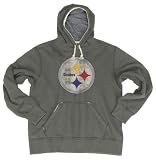 NFL Men's Pittsburgh Steelers Bigger Better Logo Pull Over Hoodie (Storm, Large)