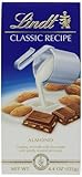 Lindt Classic Recipes Milk Chocolate with Almonds, 4.4-Ounce Packages (Pack of 12)
