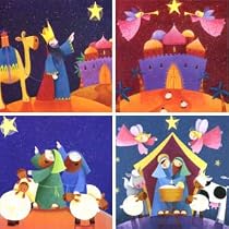 Religious Oxfam Charity Christmas Cards - 4 Designs (Pack of 20)