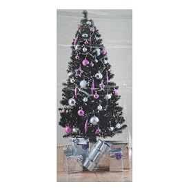 6FT Black Fibre Optic Christmas Tree