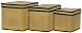 Seagrass Boxes Set of 3 with Canvas Lining and Leatherette Trim Large= 14" x 10.5" x 10"