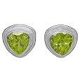 Sterling Silver Peridot Post Earrings By Sajen